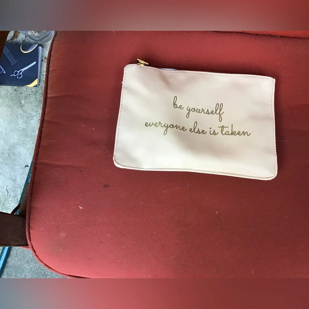 Gently used Makeup Bag “Be Youself Because Everyone Else is Taken”